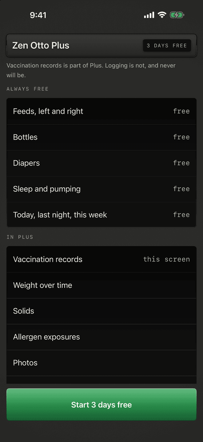 Zen Otto on iPhone, screen 3