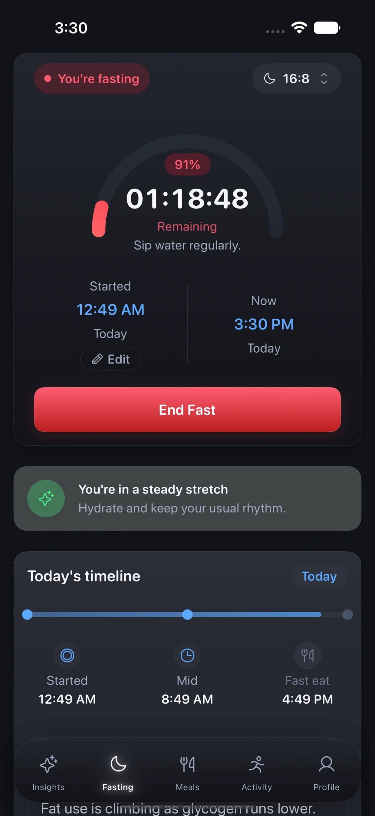 Zen LeanTracker screen 2 of 6