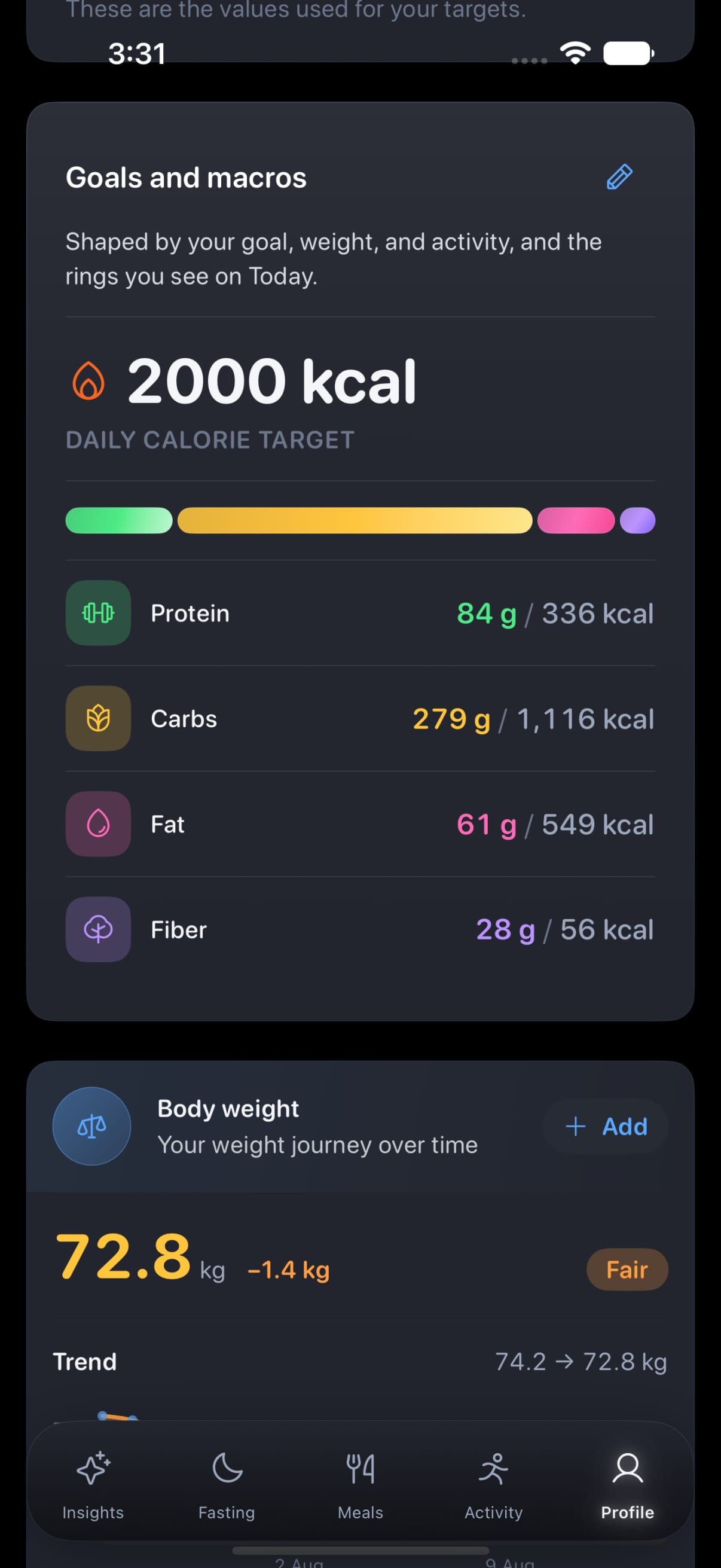Zen LeanTracker screen 6 of 6