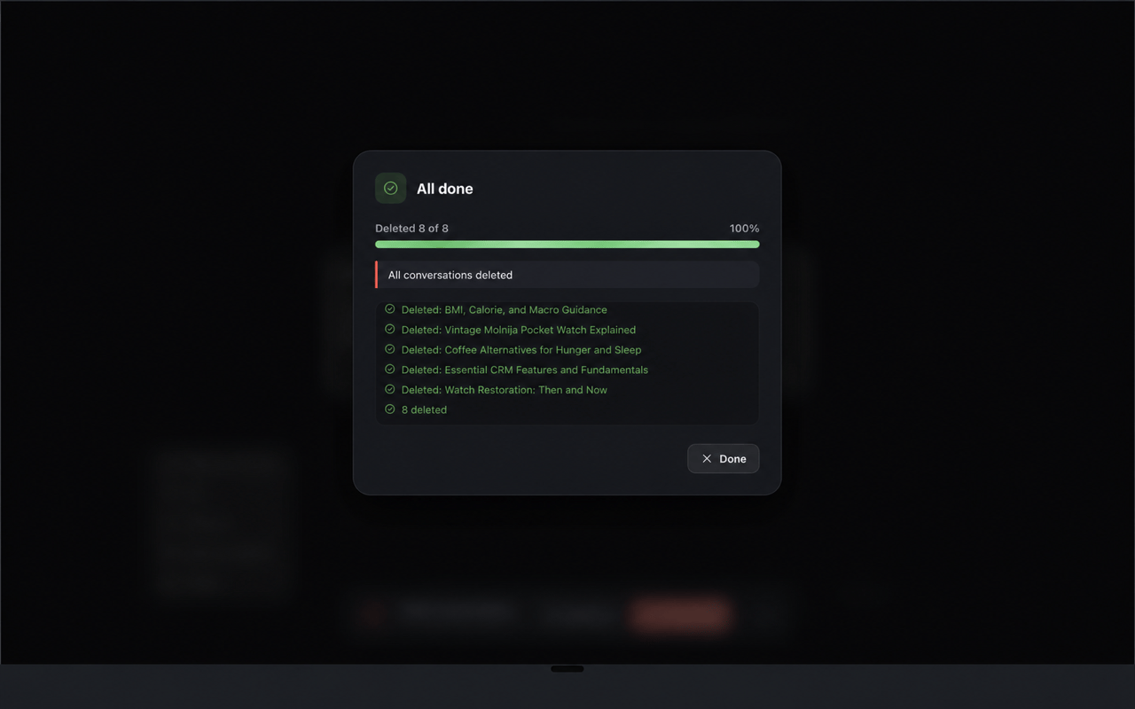 Bulk Delete complete state after clearing conversations