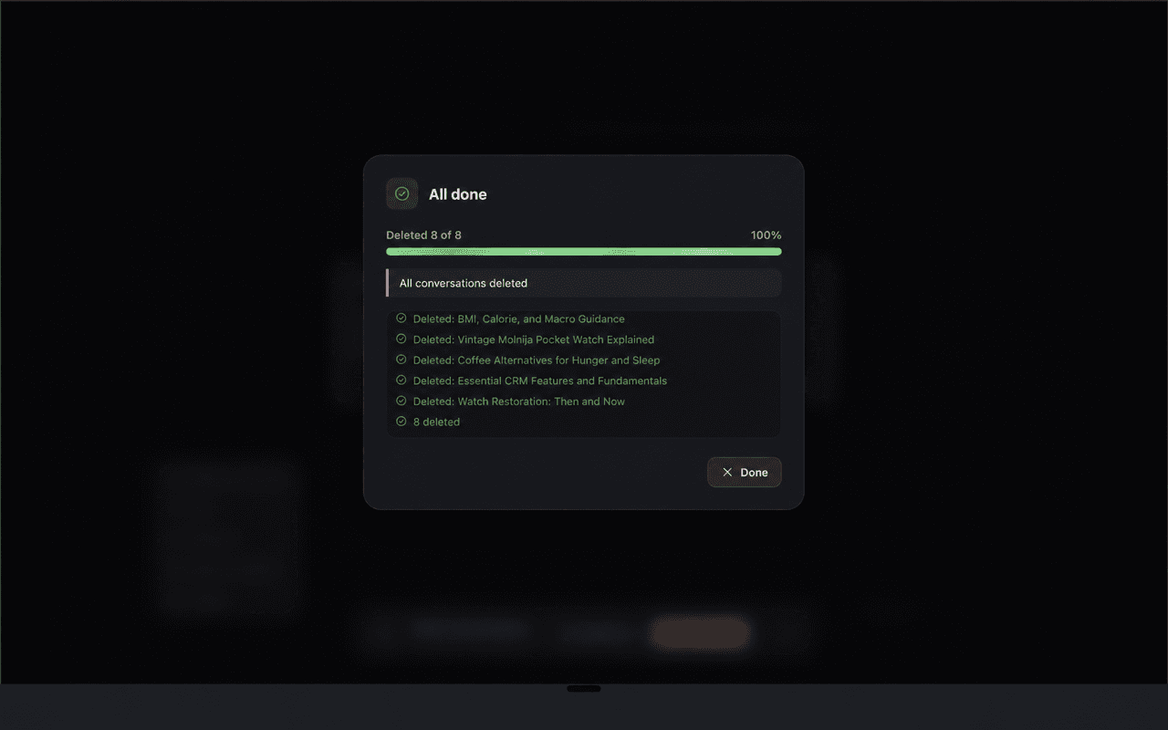 Bulk Delete screen 2 of 2